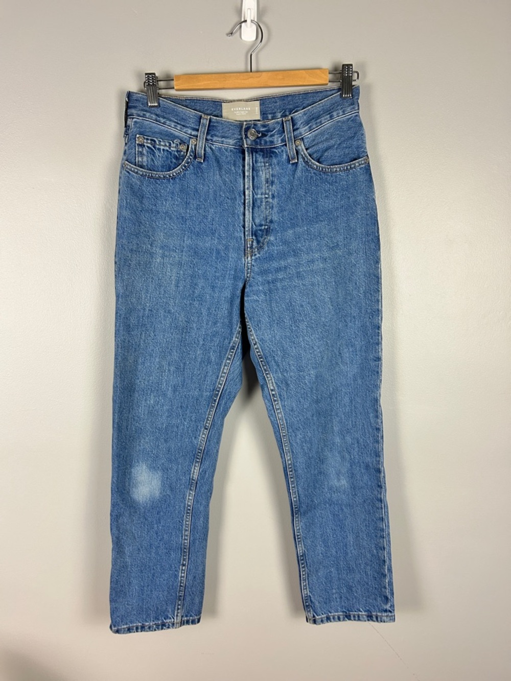 EVERLANE 90s Cheeky Jean 27 Ankle High Rise Straight Leg Organic Cotton CBK